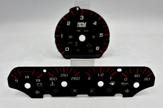 2014-2018 GMC SIERRA/SILVERADO 3D FACEPLATE Red 6K SKU: GMC-242set